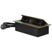 Orno Produžni kabel sa 2 x Schuko uticnice + 2 x USB, ugradbena - OR-AE-13126(GS)/BR
