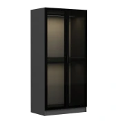 Hanah Home Kale Glass Anthracite 190 Garderober, 90x190x52cm, Crni