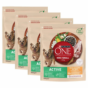 PURINA ONE MINI/SMALL Active, piščanec z rižem 4 x 800 g