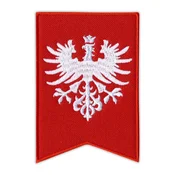shumee Našitek Zastava Velikopoljske vstaje 1918-1919 - orel s krono - Samolepilna podlaga - Vezeni našitek/značka/emblem