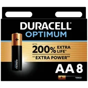 DURACELL Duracell Optimum mignon (aa)-baterija alkalno-manganov 1.5 V 8 kos, (20640886)