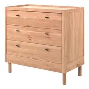 Otroška komoda iz masivnega hrasta v naravni barvi 100x95x55 cm Forrest – Vipack
