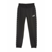 PUMA Sportske hlače, crna / bijela