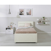 Livetastic OBLAZINJENA POSTELJA 90 cm  x 200 cm , les, kovina, umetna masa, tekstil krem barve