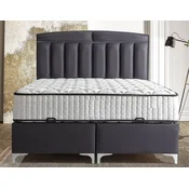 Casa Padrino Luxury Double Bed Purple/White - Different Sizes - Solid Wood Bed with Headboard and Mattress - Bedroom Furniture - Hotel Furniture - Luxury Furniture