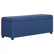 Klupa s pretincem za pohranu 116 cm plava poliesterska