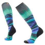 OTC kolenske nogavice Smartwool Ski Targeted Cushion Compression Print, črne/modre (L)