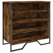 shumee vidaXL Omarica za čevlje dimljeni hrast 80x38x78 cm inženirski les