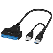 LINQ Adapterski kabel USB 2.0 na SATA / SSD 2,5 - ČRN LinQ, (21262197)