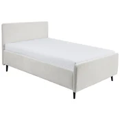 MID.YOU OBLAZINJENA POSTELJA 140 cm x 200 cm , tekstil, leseni material krem barve