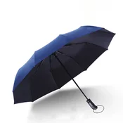 INF Samodejni zložljivi dežnik - 10 reber, črno lepilo NavyBlue, (5000214705)
