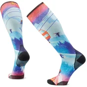 Dokolenke Smartwool Zero Cushion Ski Day Print, lagoon (S)