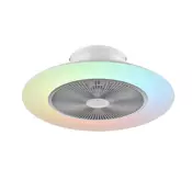 PLAFONSKI VENTILATOR bela, boja hroma  providno