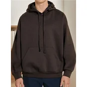 Sinsay - Hoodie udobnog kroja - prašnjava braon