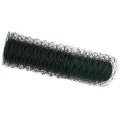 Vidaxl Šesterokotna ograja Zelena 0,6 x 25 m PVC
