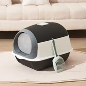 Toalet za macke Covered Cat Box Crni 50x35x36 cm