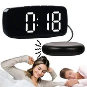 Verkgroup LCD budilka z vibracijsko ploščo za vzglavnik črna