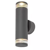Rabalux 77072 - Zunanja stenska svetilka TORNIO 2xGU10/10W/230V IP54 antracit