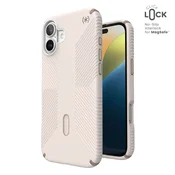 shumee Ovitek Speck Presidio2 Grip ClickLock & MagSafe - iPhone 16 Plus (bela kost / staro zlato / lešnikovo rjava)