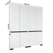 HANAH HOME Ormar Floransa 180 White Anthracite v2