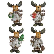 Novogodišnja figura irvas sa šalom 7cm ( 10012692 )