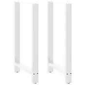 vidaXL Noge za barsko mizo bele barve 2 kosa 60 x (100-101) cm jeklo