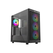 ID-Cooling kucište racunala – WARE 510 ARGB (s prozorom, 4x12 cm A-RGB, ATX, USB 3.0, 1xUSB-C, 1xUSB 2.0, crno)