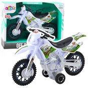 Motokros motor off-road, luči in zvoki, bela