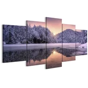 shumee Slika na italijanskem platnu 100 x 50 cm pentaptih - klasični slog - narava Slika na italijanskem platnu 200 x 100 cm pentaptih - klasični slog - narava