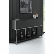HANAH HOME Komoda Lord Anthracite Silver