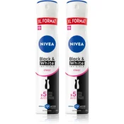 NIVEA Black & White Invisible Clear antiperspirant v pršilu ugodno pakiranje