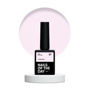 NAILSOFTHEDAY Prekrivna baza NOVO 01 - polprozorna nežno roza hibridna baza, 10 ml