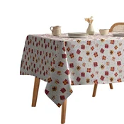 Božični prt GAMUSI 160x240 cm, odporen na madeže, 80% bombaž 20% poliester, pravokotni, za praznično mizo, enostavna nega, premium dizajn, bel