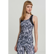 Womens Active Graphic Top Grey