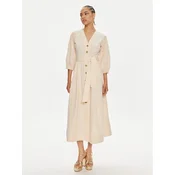 TWINSET Srajčna obleka 241TT2051 Bež Loose Fit