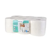 Toaletni papir, dvoslojni, premer 19 cm, VICTORIA HYGIENE Fine Mini Jumbo, bel, 12 rolic
