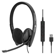 Slušalice EPOS I Sennheiser - ADAPT 160 USB Duo HD NC USB, crne