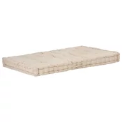 Paletni podni jastuk pamucni 120 x 80 x 10 cm bež