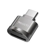 USB-C v TF OTG adapter Yesido GS19 - grey