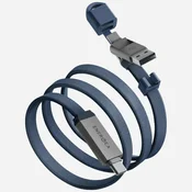 1 to 3 ENERGEA 2-V-1 USB-C KABEL NA USB-C USB-A ZA TELEFONE 480MBPS 60W 1,2M