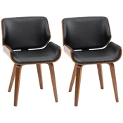 Homestar Set 2 jedilnih stolov 53x54x81 cm črne barve