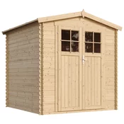 Timbela Lesena vrtna lopa - 216x206xH218 cm/ 3.53 m2 - Vrtna hiša s podi - TIMBELA M343F+M343G, (21873276)
