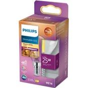 Philips LED E14 kuglasta P45 2.5W 340lm WarmGlow prigušiva prozirna