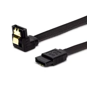 Savio GAK-04 SATA III kabel 30 cm crni, pod pravim kutom