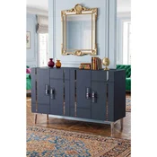 Hanah Home komoda Ilay 120, 120 cm, antracit / srebrna