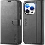 TUCCH preklopna torbica za iPhone 15 Pro 6.1 – črna