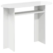 Vidaxl Konzolna miza Bela visok sijaj 100 x 39,5 x 75 cm