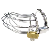 ROUGE Stainless Steel Chasity Cock Cage with Padlock