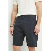 Bombažne kratke hlače Barbour Essentials mornarsko modra barva, MST0023
