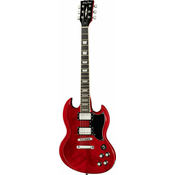 Elektricna gitara Harley Benton - DC-580 CH Vintage, crvena